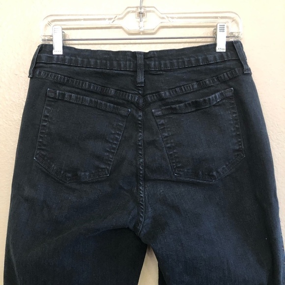 NYDJ Woman’s Denim Tummy Tuck Bootcut Black Rhinestone Jeans Size 14 - Picture 8 of 16